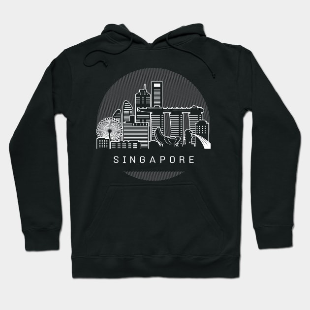 Singapore Skyline Hoodie by travel2xplanet